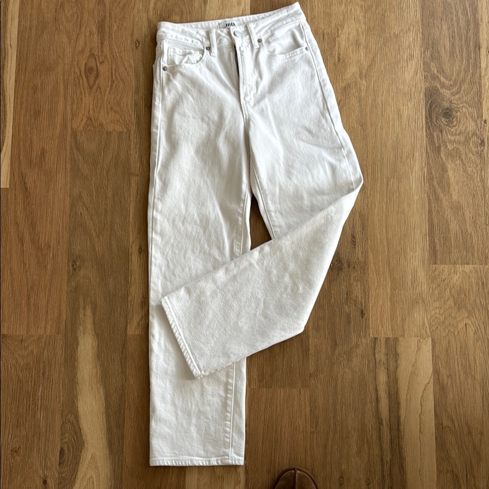 Women's White Jeans JBD, high rise, straight leg